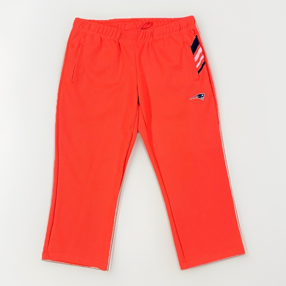 NFL Pro Line New England Patriots Large Red Lounge Capri Cropped Workout Pants